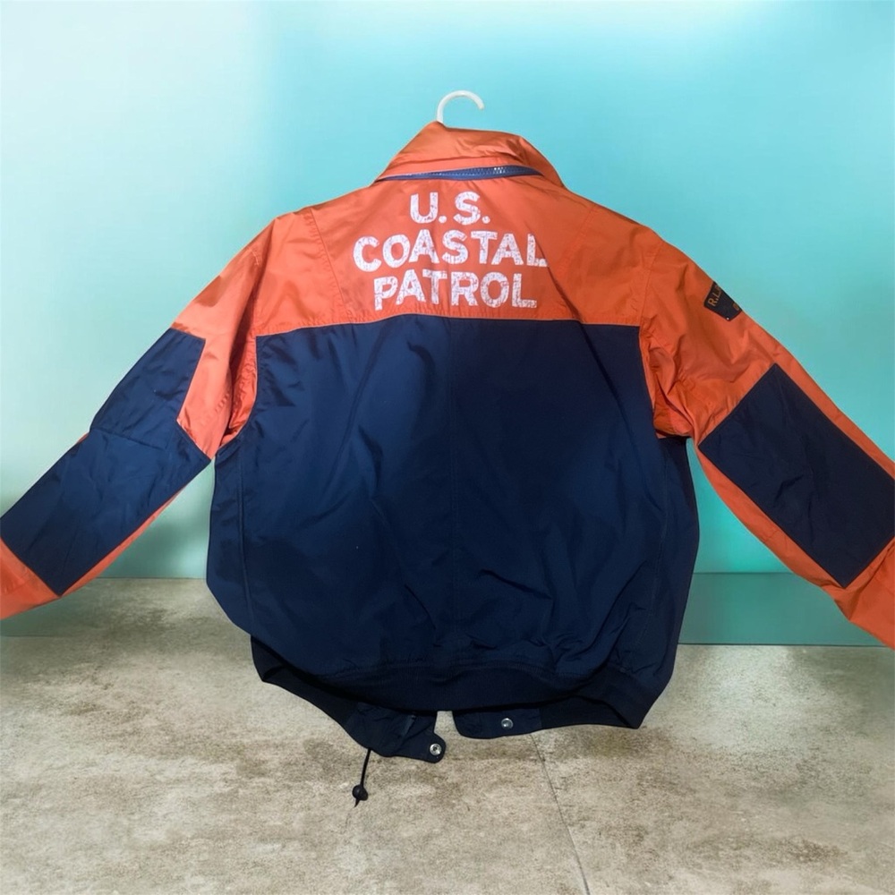 Ralph Lauren Polo  preowned  U.S. Coastal Patrol Orange and Navy Jacket